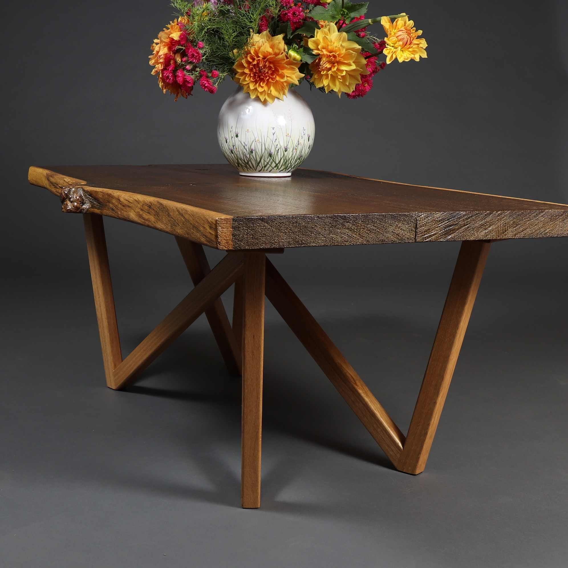 Couchtisch Wildeiche Massivholz Loft Luxus Designer