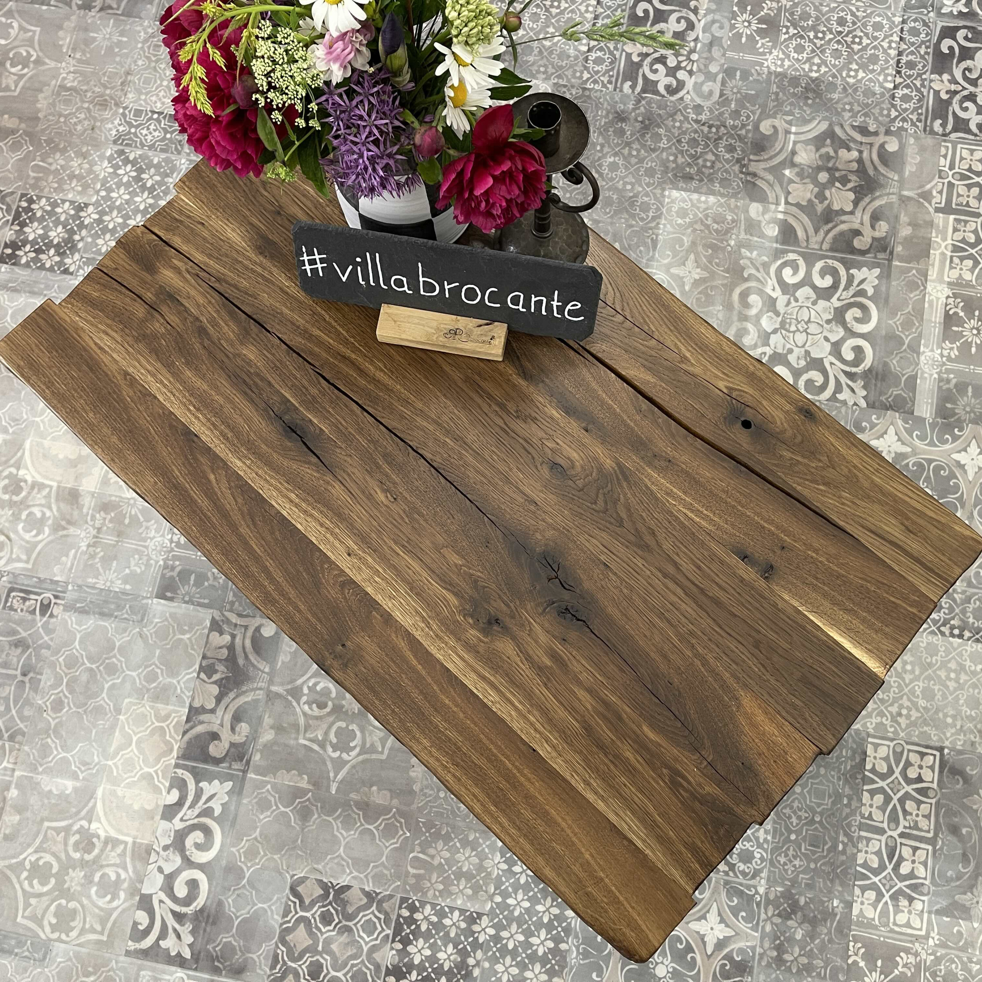 Couchtisch Eichenbalken Massivholz Handwerk Design