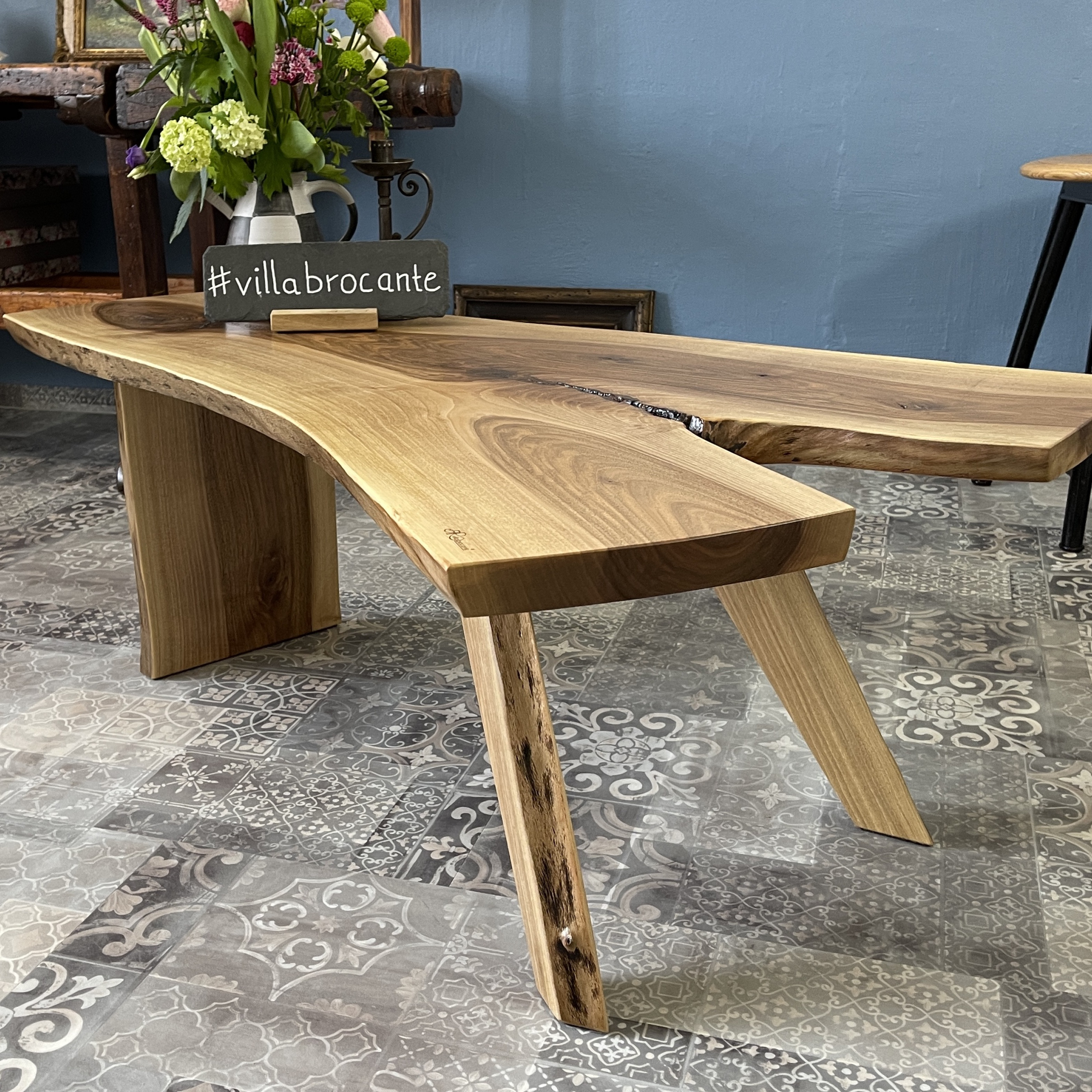 Couchtisch Astgabel Baumscheibe Natur Leipzig Holz