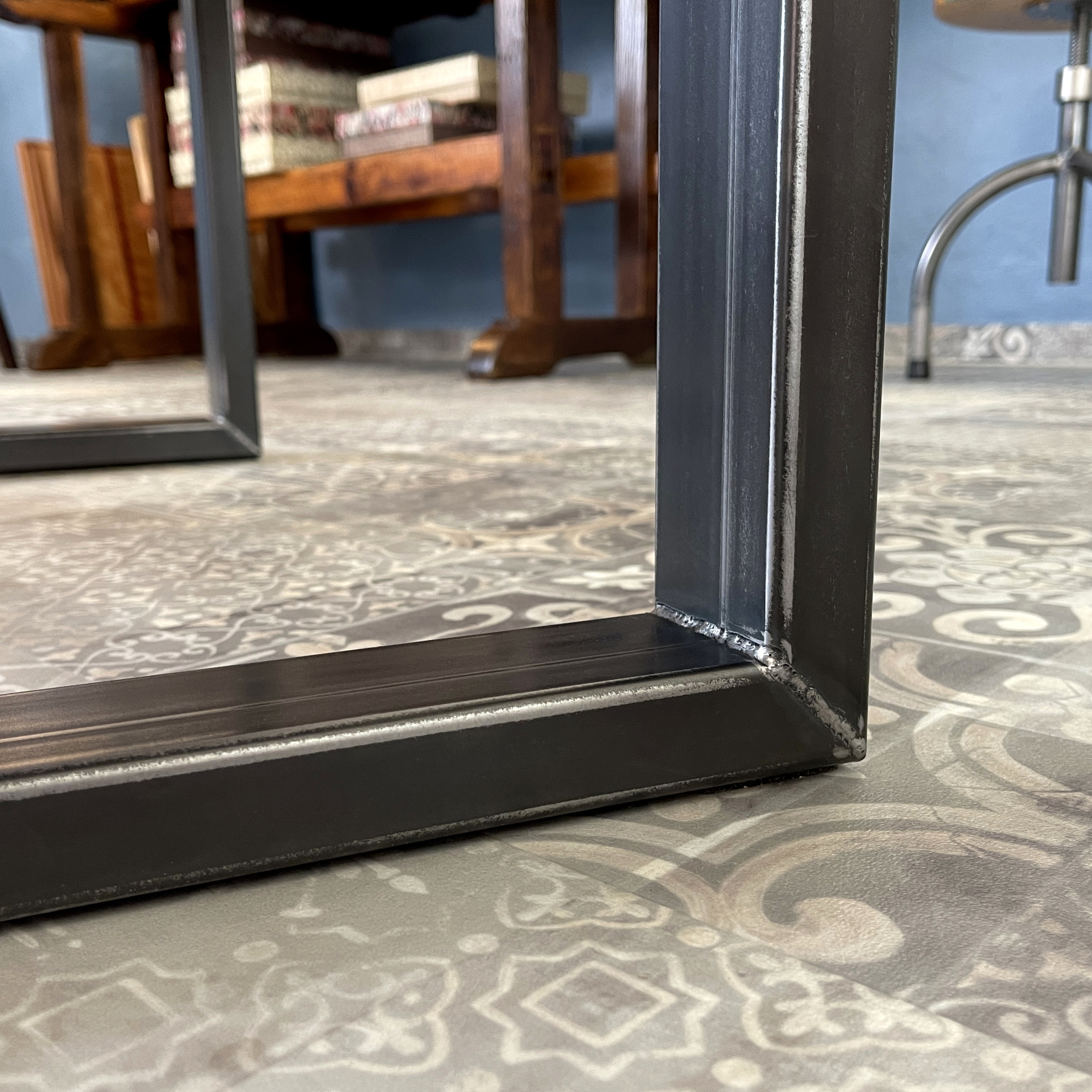 Couchtisch Massivholz Stahl vintage retro Industrie Look Maßanfertigung