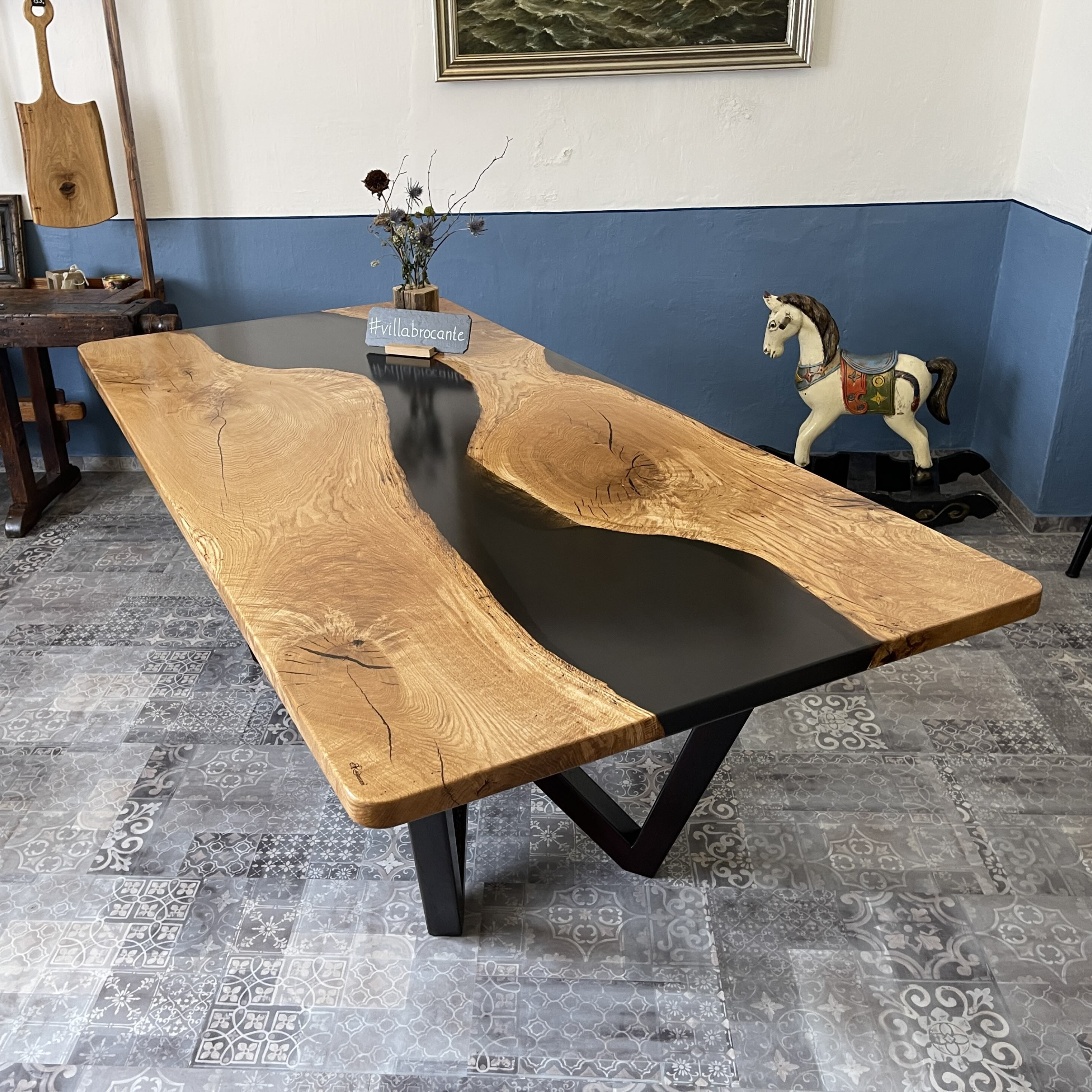 Esstisch Wildeiche Massanfertigung Leipzig Epoxidharz