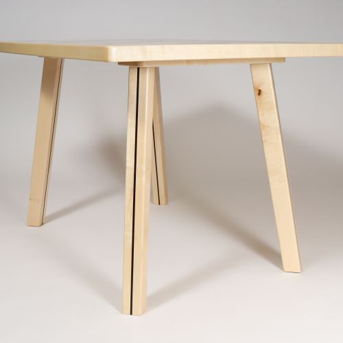Esstisch weiß schwarz Design Schreibtisch Massivholz Unikat Ahorn