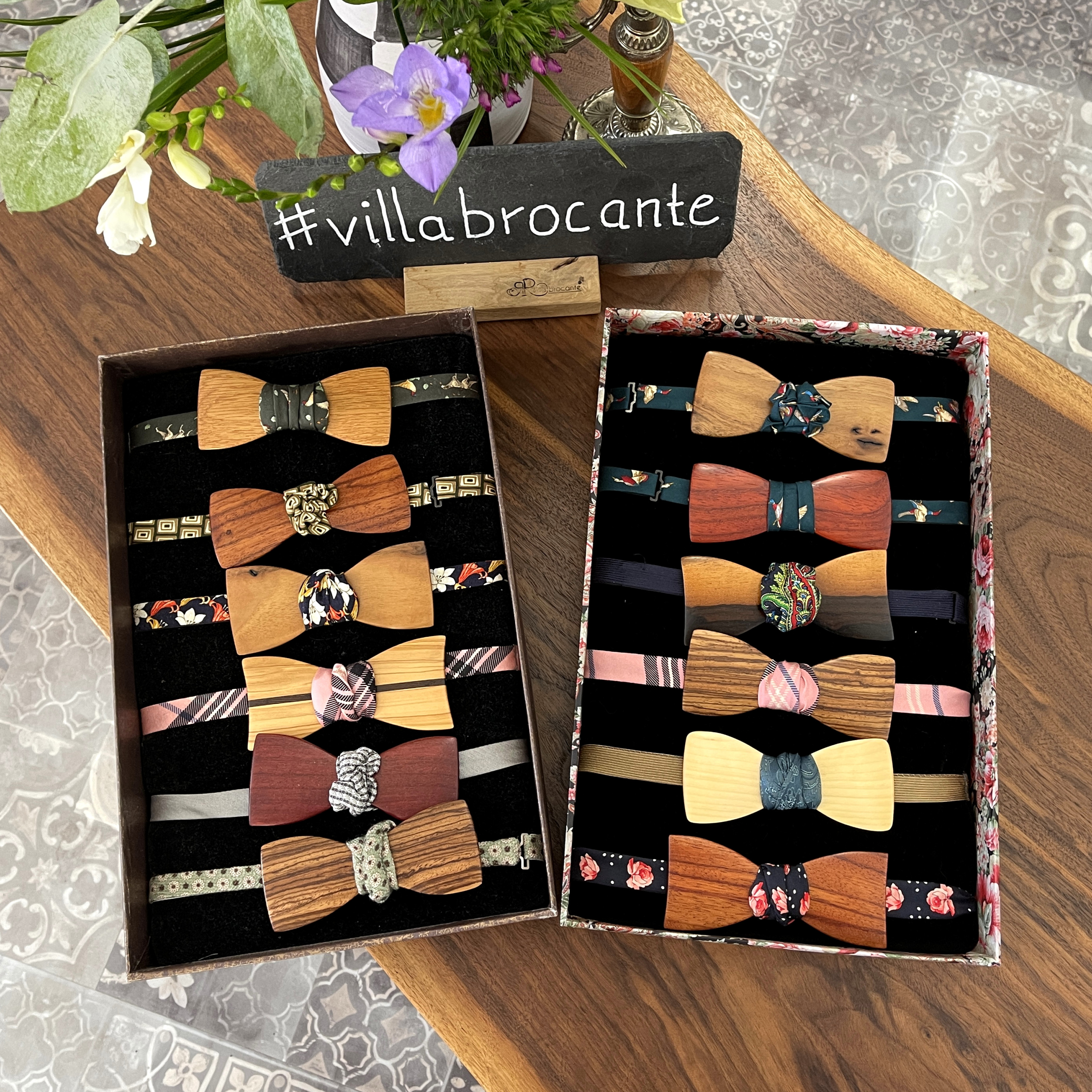 Holzfliege Herren Accessoire Edelholz Seide bunt stylisch individuell