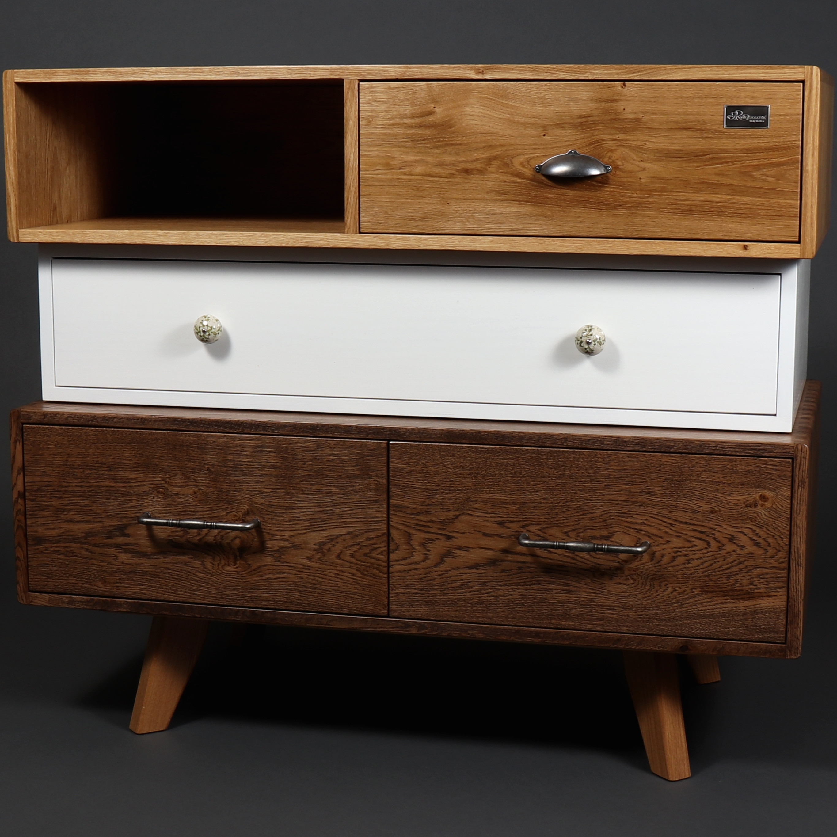 Kommode Sideboard Eichenholz Design Schublade Leipzig Loft Unikat