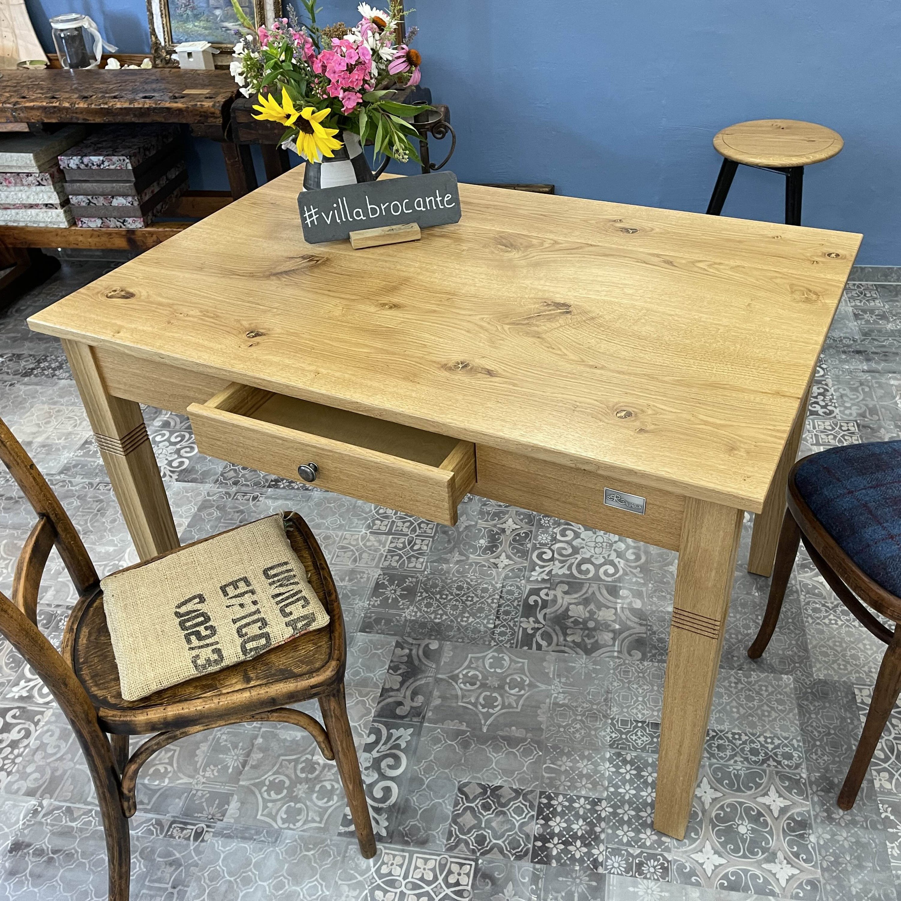 Küchentisch Massivholz Eiche rustikal Handwerk Tischler