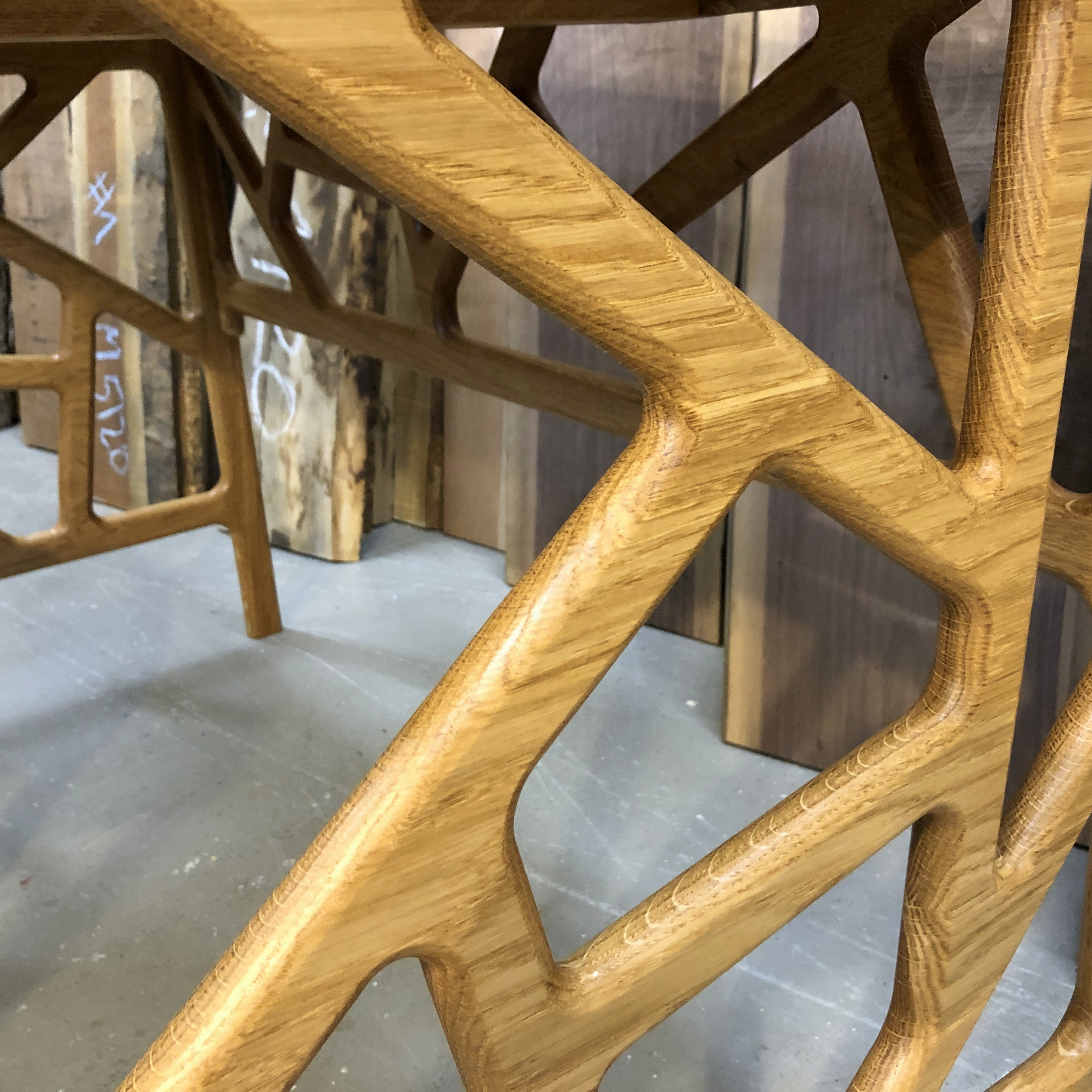 Schreibtisch Art Deco Jugendstil Eiche Design Holz weiß modern Kunst