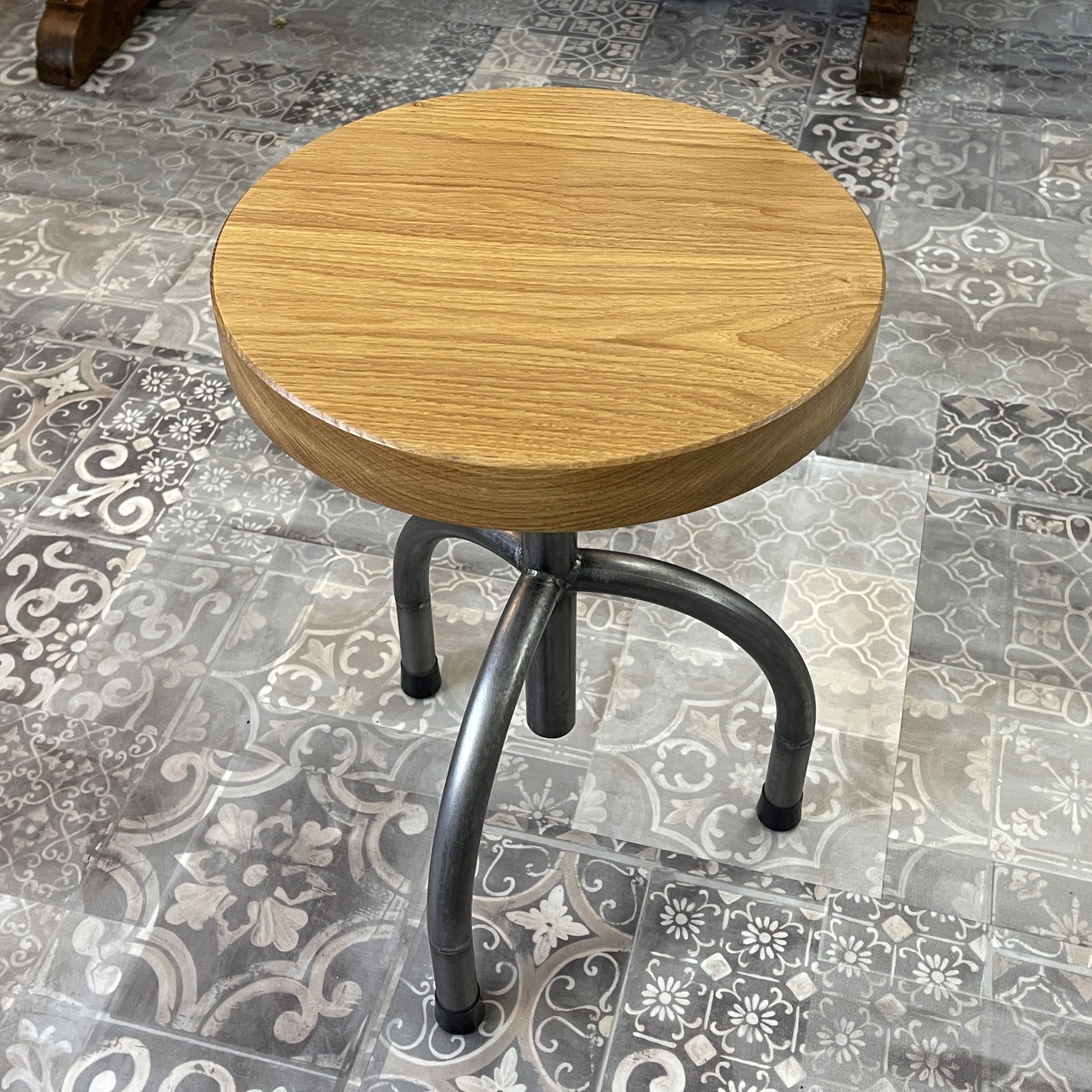 Barhocker Bauhaus Stil retro Vintage Stahl Holz Design