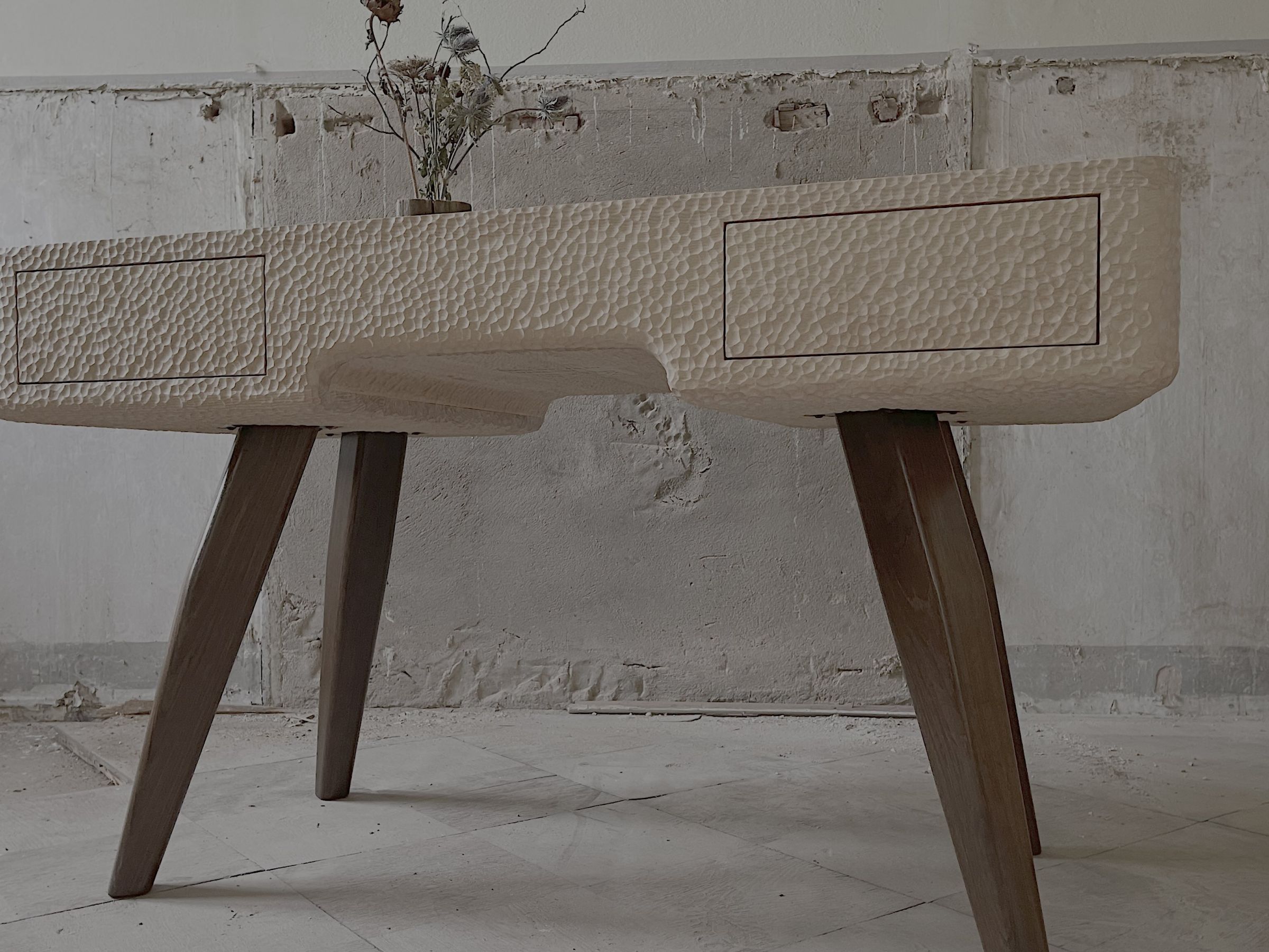 exklusive Schreibtische Textur Kunst Leipzig Massivholz